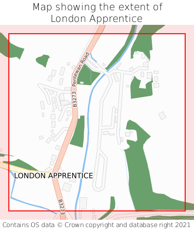 Map showing extent of London Apprentice as bounding box