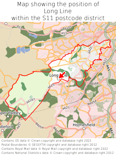 Map showing location of Long Line within S11