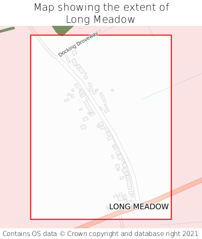 Map showing extent of Long Meadow as bounding box