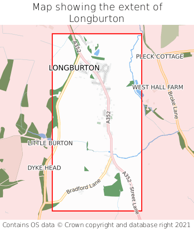 Map showing extent of Longburton as bounding box