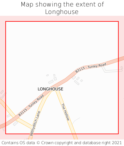 Map showing extent of Longhouse as bounding box