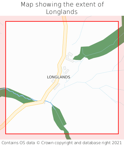 Map showing extent of Longlands as bounding box