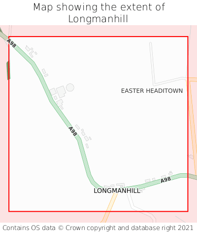 Map showing extent of Longmanhill as bounding box