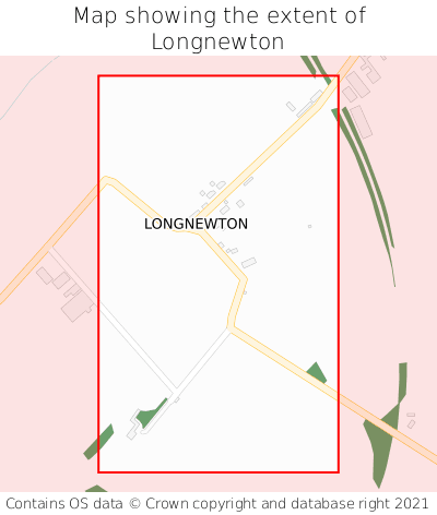 Map showing extent of Longnewton as bounding box