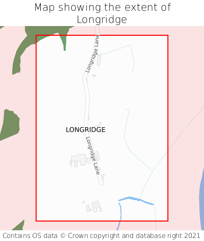 Map showing extent of Longridge as bounding box