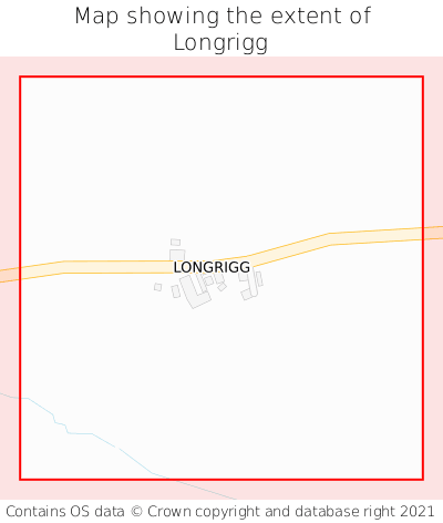 Map showing extent of Longrigg as bounding box