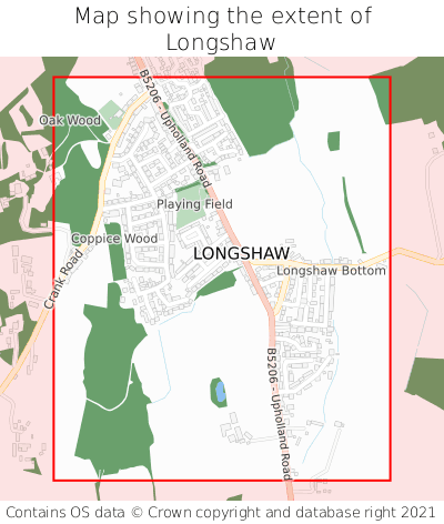 Map showing extent of Longshaw as bounding box