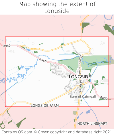 Map showing extent of Longside as bounding box