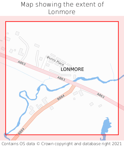 Map showing extent of Lonmore as bounding box