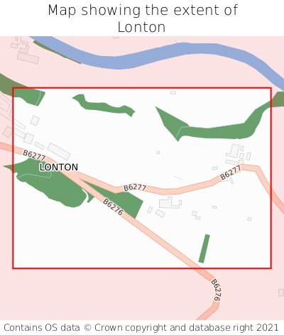 Map showing extent of Lonton as bounding box
