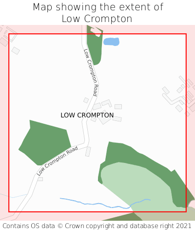 Map showing extent of Low Crompton as bounding box