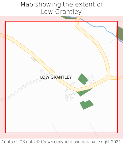 Map showing extent of Low Grantley as bounding box