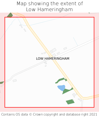 Map showing extent of Low Hameringham as bounding box