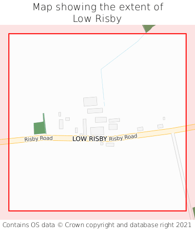 Map showing extent of Low Risby as bounding box