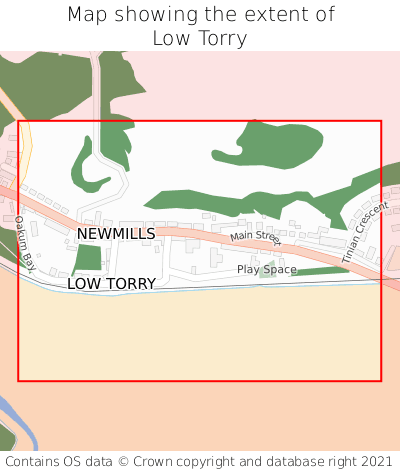 Map showing extent of Low Torry as bounding box