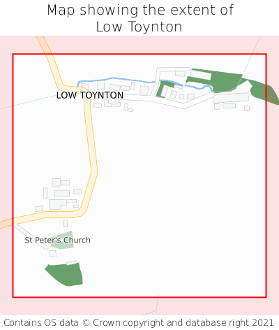 Map showing extent of Low Toynton as bounding box