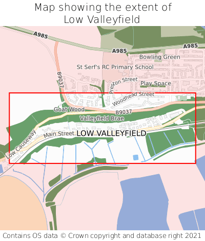Map showing extent of Low Valleyfield as bounding box