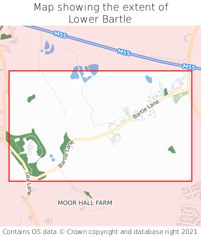 Map showing extent of Lower Bartle as bounding box