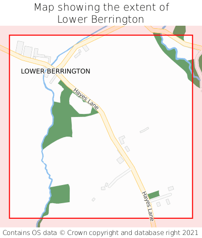 Map showing extent of Lower Berrington as bounding box