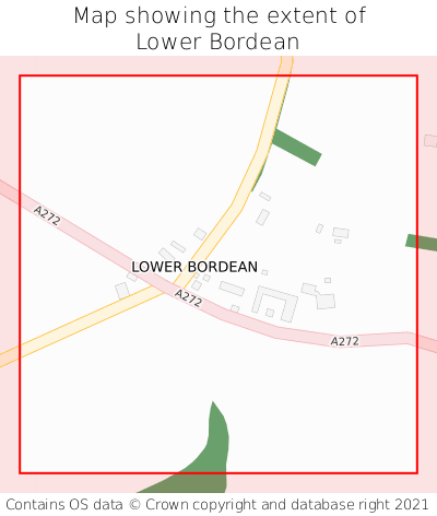 Map showing extent of Lower Bordean as bounding box