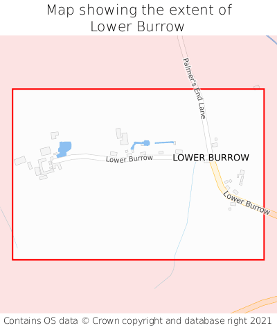 Map showing extent of Lower Burrow as bounding box