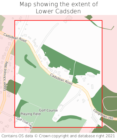 Map showing extent of Lower Cadsden as bounding box