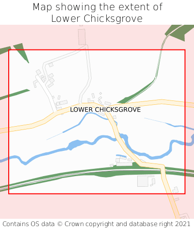 Map showing extent of Lower Chicksgrove as bounding box