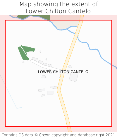 Map showing extent of Lower Chilton Cantelo as bounding box