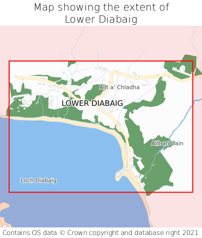 Map showing extent of Lower Diabaig as bounding box