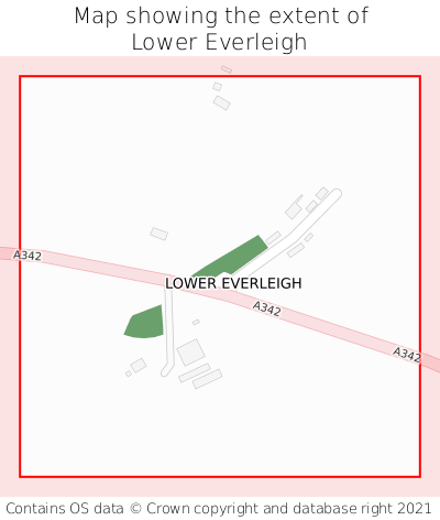 Map showing extent of Lower Everleigh as bounding box