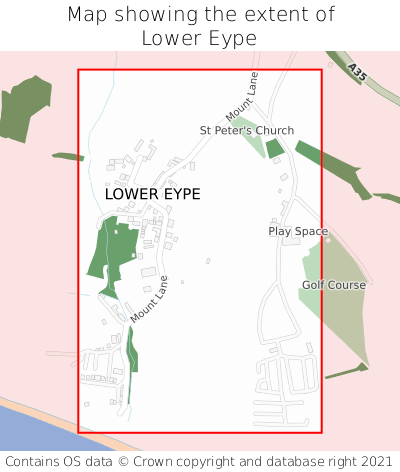 Map showing extent of Lower Eype as bounding box