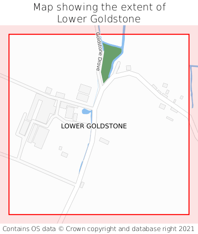 Map showing extent of Lower Goldstone as bounding box