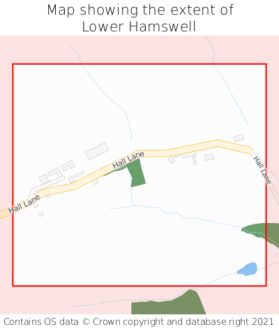 Map showing extent of Lower Hamswell as bounding box