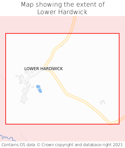 Map showing extent of Lower Hardwick as bounding box