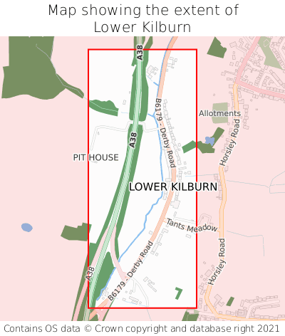 Map showing extent of Lower Kilburn as bounding box