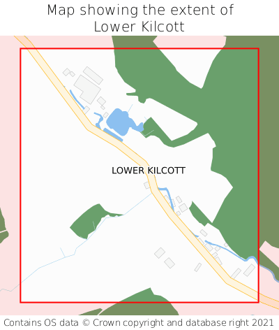 Map showing extent of Lower Kilcott as bounding box