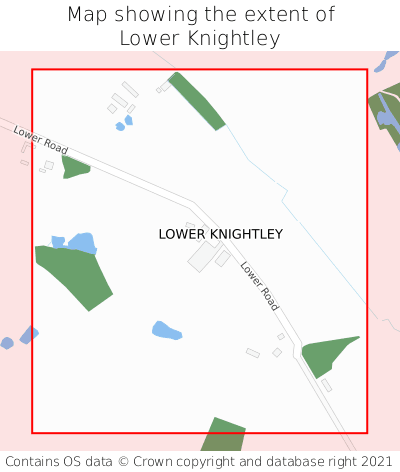 Map showing extent of Lower Knightley as bounding box