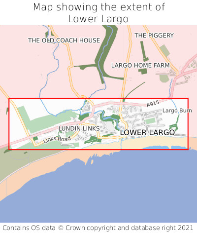 Map showing extent of Lower Largo as bounding box