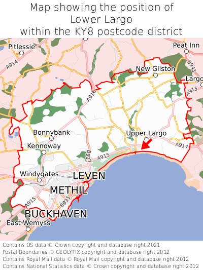 Map showing location of Lower Largo within KY8