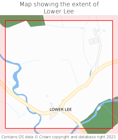 Map showing extent of Lower Lee as bounding box