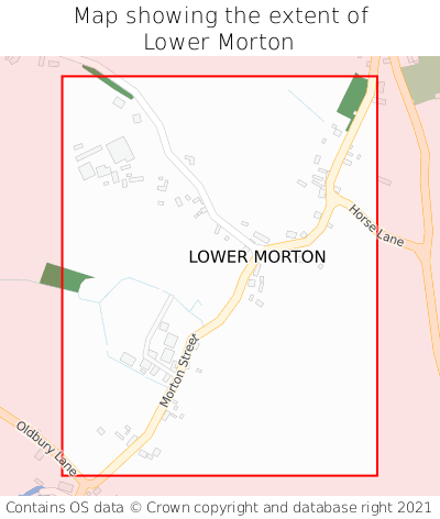 Map showing extent of Lower Morton as bounding box