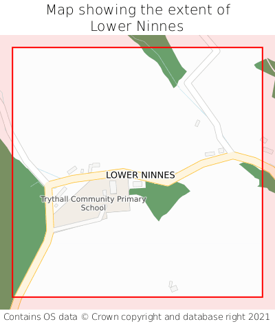 Map showing extent of Lower Ninnes as bounding box