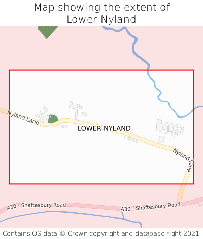 Map showing extent of Lower Nyland as bounding box