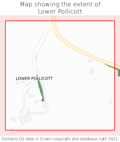 Map showing extent of Lower Pollicott as bounding box