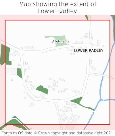 Map showing extent of Lower Radley as bounding box