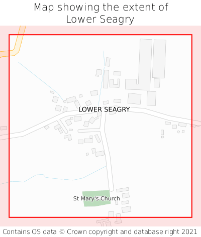 Map showing extent of Lower Seagry as bounding box