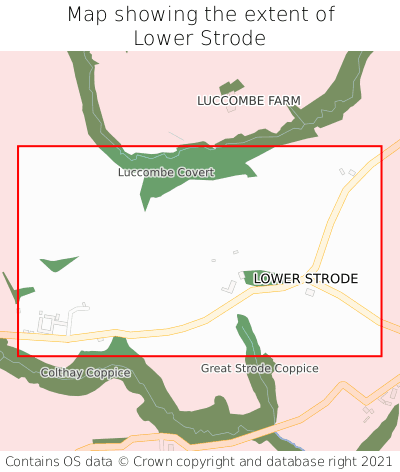Map showing extent of Lower Strode as bounding box