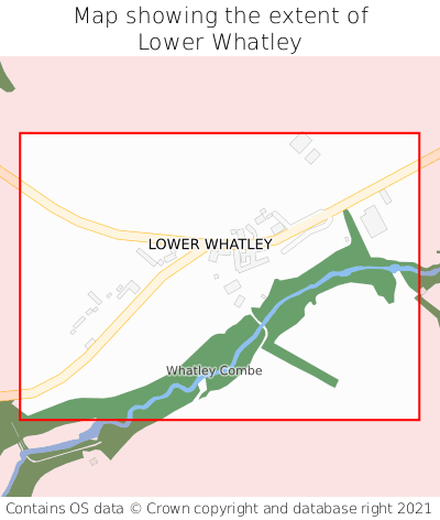Map showing extent of Lower Whatley as bounding box