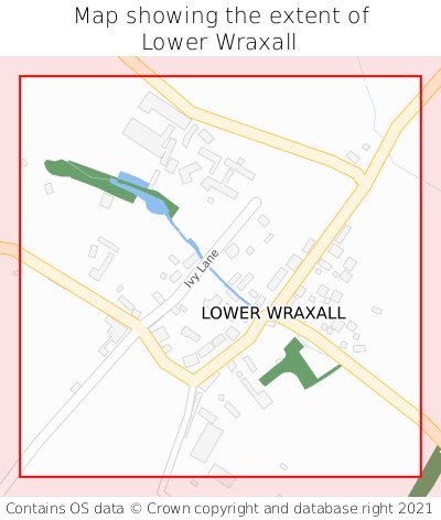 Map showing extent of Lower Wraxall as bounding box