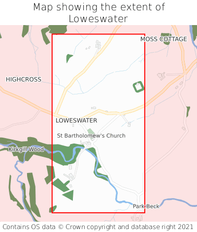 Map showing extent of Loweswater as bounding box